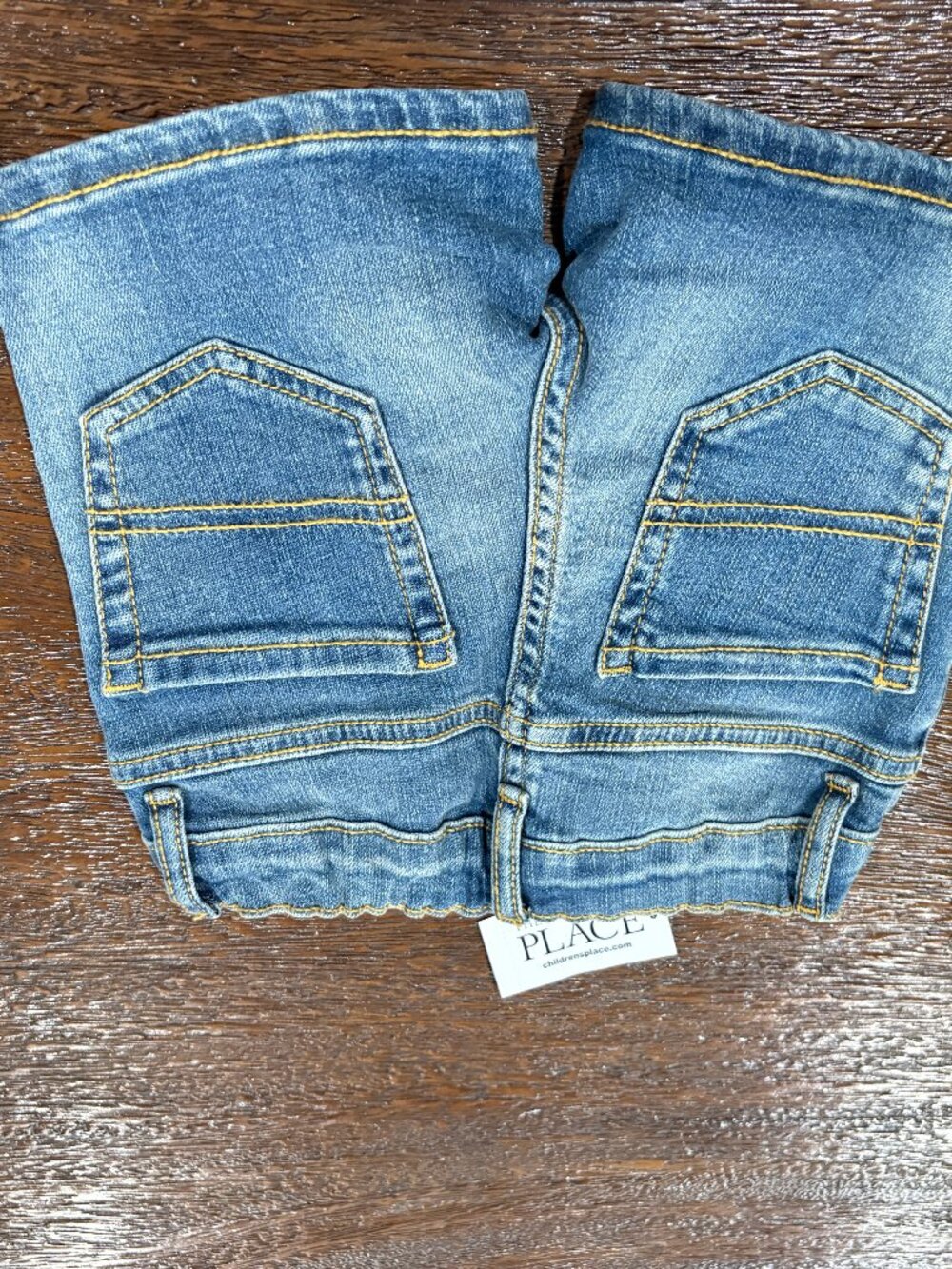 The Children's Place Baby Jean Denim Shorts sz 18-24M Stretch Degroot Wash NEW - Picture 2 of 2